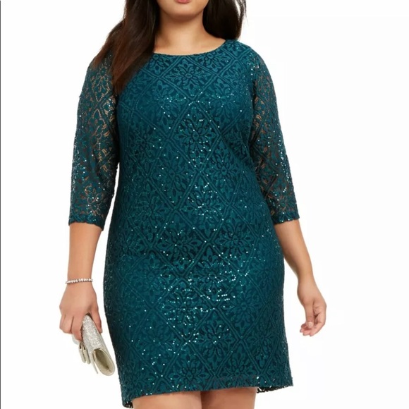 Jessica Howard Dresses & Skirts - Formal Dress Plus Sz 24W J. Howard Green w Sleeves